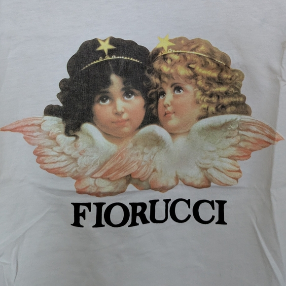 Fiorucci White Angel Print Cropped Top - Picture 2 of 8